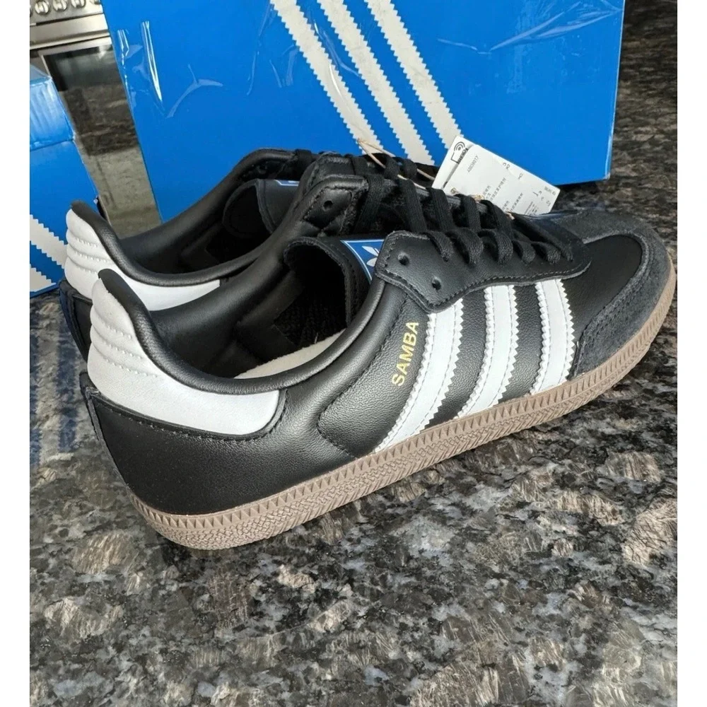 Adidas Samba OG J Core Black White Gum Sneakers IE3676 Kids Size 3.5Y shoes